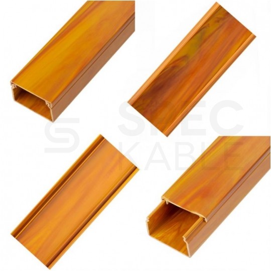 Listwa elektroinstalacyjna kanał kablowy MKE 25x40mm korytko z pokrywą AKS drewno jasne