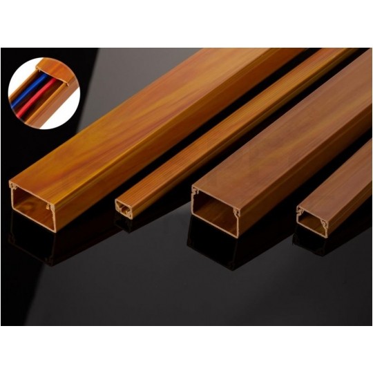 Listwa elektroinstalacyjna kanał kablowy MKE 25x40mm korytko z pokrywą AKS drewno jasne