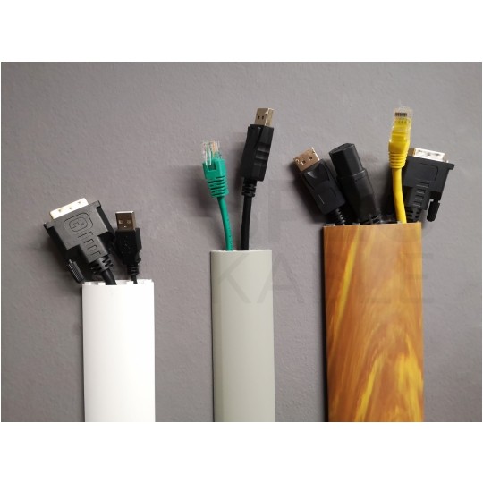 Listwa maskująca przewody TV maskownica uniwersalna napodłogowa naścienna 50x12mm jasnoszara 2m