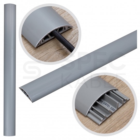 Listwa maskująca przewody TV maskownica uniwersalna napodłogowa naścienna 50x12mm jasnoszara 2m