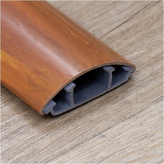 Listwa maskująca przewody TV maskownica uniwersalna napodłogowa naścienna 50x15mm drewno ciemne 2m