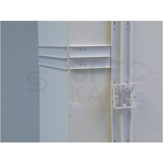 Listwa maskująca przewody TV maskownica uniwersalna napodłogowa naścienna 60x20mm biała 2m z folią ochronną KOPOS