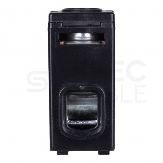 Listwa zaciskowa bezgwintowa LZB czarna 14-torowa 63A na szynę DIN TH35 (1x 25mm2 + 13x 2,5mm2) PAWBOL