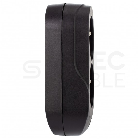 Listwa zasilająca na 2 gniazda [2P+Z] czarna BASIC (na kabel)