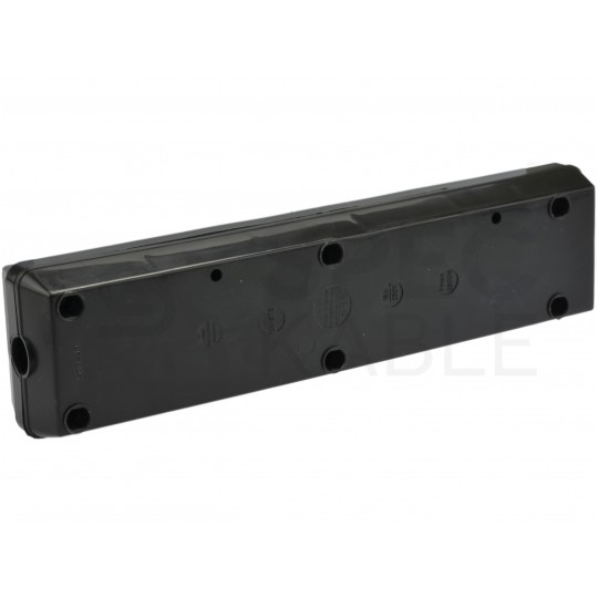 Listwa zasilająca na 5 gniazd [2P+Z] czarna BASIC (na kabel)