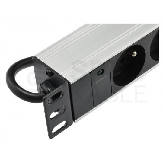 Listwa zasilająca RACK 19" 1U 9 gniazd z wtykiem C14 NEKU 1,8m