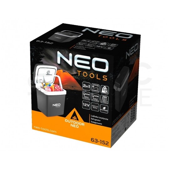 Lodówka turystyczna 2w1 z funkcją grzania 26 litrów NEO 63-152