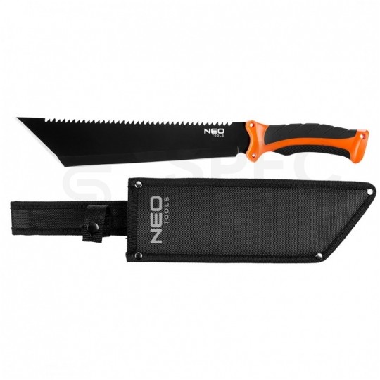 Maczeta biwakowa survivalowa, piła 400/225mm FULL-TANG + etui NEO 63-117