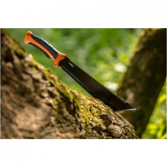 Maczeta biwakowa survivalowa, piła 400/225mm FULL-TANG + etui NEO 63-117