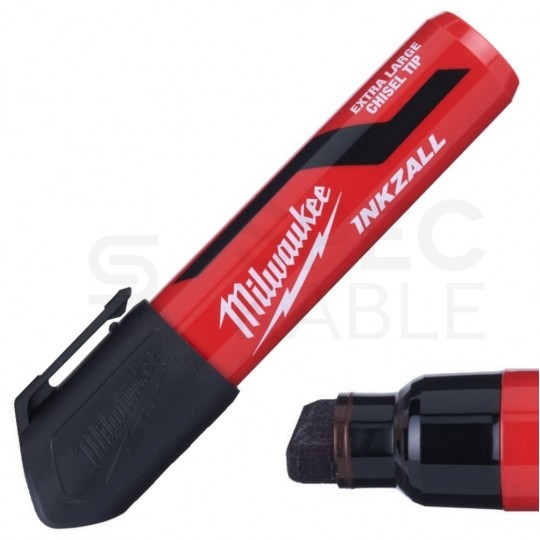 Marker budowlany INKZALL XL permanentny Czarny bardzo gruby 14,5mm MILWAUKEE