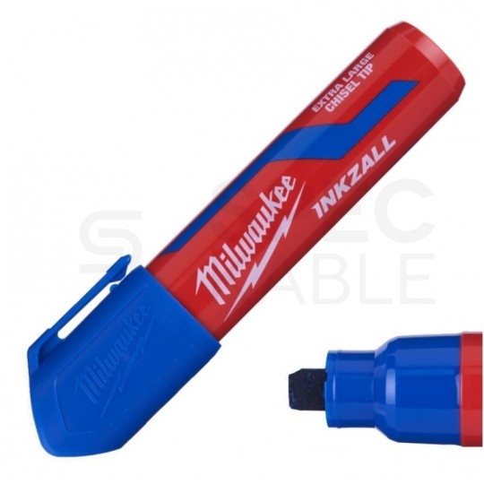 Marker budowlany INKZALL XL permanentny Niebieski bardzo gruby 14,5mm MILWAUKEE