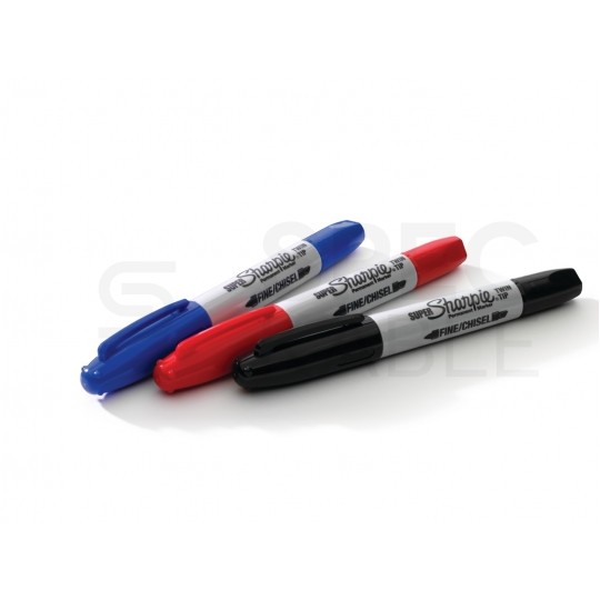 Marker permanentny dwustronny Sharpie Twin Tip czarny z 2 końcówkami 0,5mm/1,0mm wodoodporny