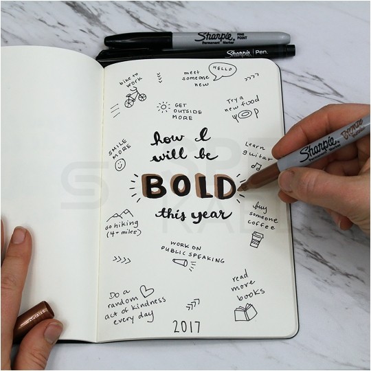 Marker permanentny metaliczny Sharpie Metallic złoty z końcówką 1,4mm wodoodporny