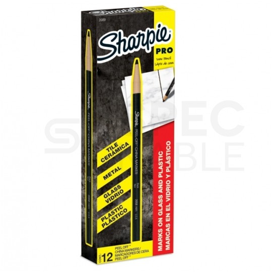 Marker woskowy Dermatograf Sharpie China czarny z końcówką 2,0mm