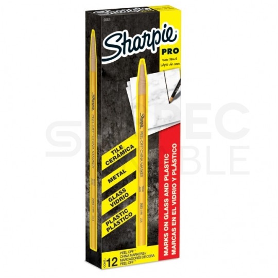 Marker woskowy Dermatograf Sharpie China żółty z końcówką 2,0mm