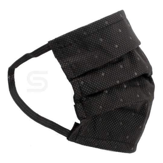 Maseczka ochrona bawełniana wielokrotnego użytku czarna PZH 3szt