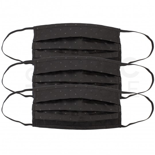 Maseczka ochrona bawełniana wielokrotnego użytku czarna PZH 3szt