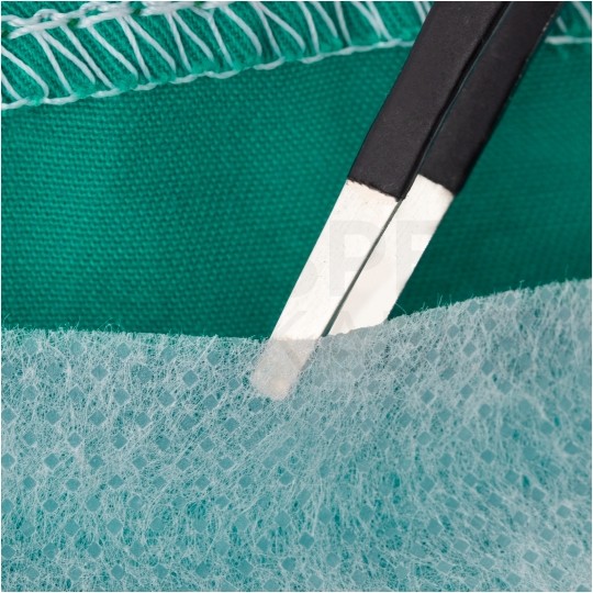 Maseczka wielorazowa dwuwarstwowa z wysokiej jakości bawełny z kieszenią na filtr turkusowa z białą gumką