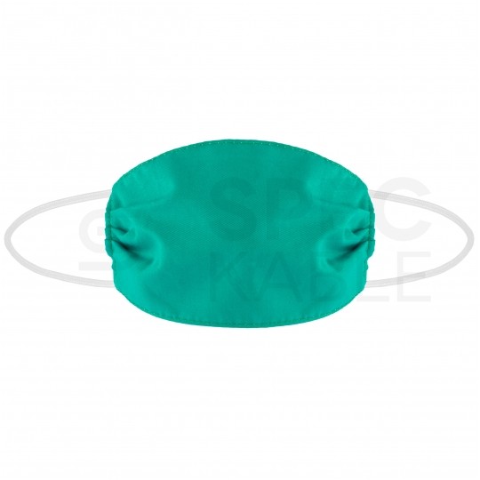Maseczka wielorazowa dwuwarstwowa z wysokiej jakości bawełny z kieszenią na filtr turkusowa z białą gumką