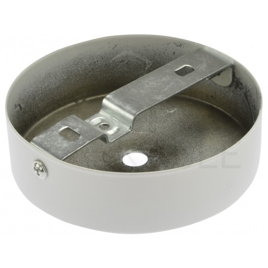 Maskownica sufitowa podsufitka 1x otwór 10mm metalowa biała fi:100mm ALKRI