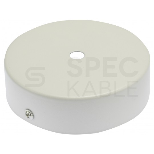 Maskownica sufitowa podsufitka 1x otwór 10mm metalowa biała fi:100mm ALKRI