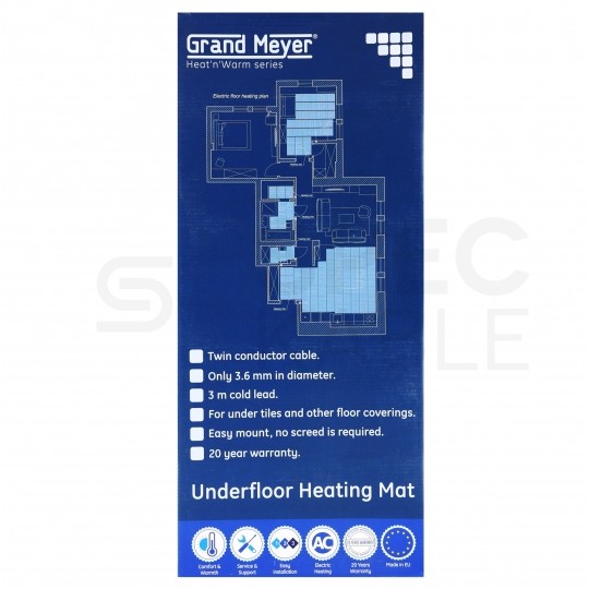 Mata grzewcza 1620W 9m2 THM180-090 SZER. 18x0,5m GRAND MEYER