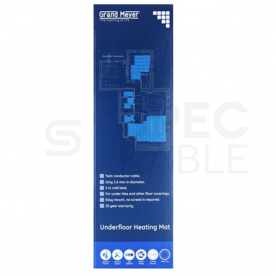 Mata grzewcza 200W 1m2 THM200-010 2x0,5m GRAND MEYER