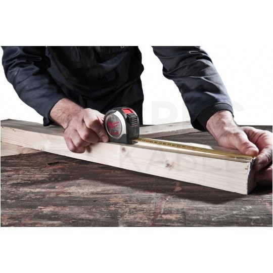 Miara zwijana metrówka 5m / 19mm stalowa SILVER nylon srebrno-czarna MILWAUKEE