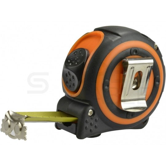 Miara zwijana metrówka 5m / 25mm magnetyczna wzmacniana czarno-pomarańczowa NEO 67-185