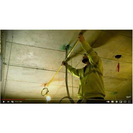 Miara zwijana metrówka 8m / 25mm AUTOLOCK nylon czarno-czerwona MILWAUKEE