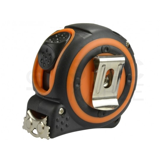 Miara zwijana metrówka 8m / 25mm magnetyczna wzmacniana czarno-pomarańczowa NEO 67-188