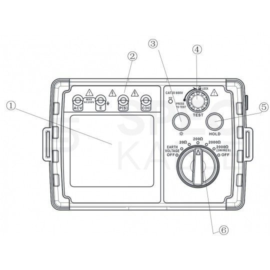 Miernik do pomiaru rezystancji uziemienia tester cyfrowy LCD GT5105A BENETECH