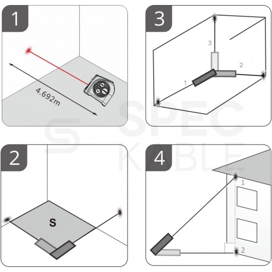 Miernik dystansu dalmierz laserowy 40m z miarką zwijaną 5m MILESEEY DT10-B3