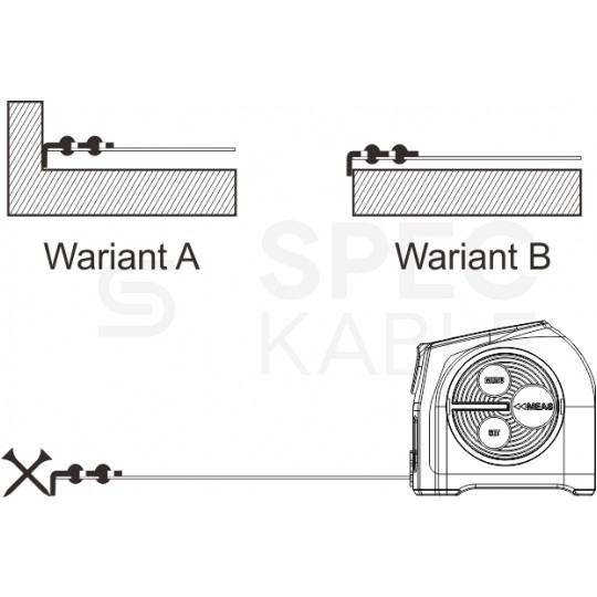 Miernik dystansu dalmierz laserowy 40m z miarką zwijaną 5m MILESEEY DT10-B3