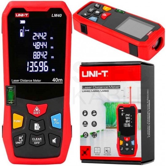 Miernik dystansu uniwersalny dalmierz laserowy 40m UNI-T LM40