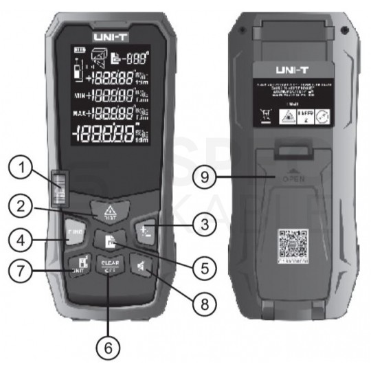 Miernik dystansu uniwersalny dalmierz laserowy 60m UNI-T LM60