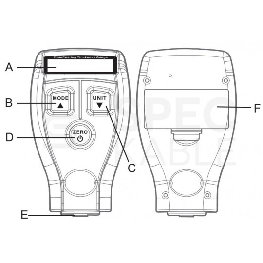 Miernik grubości lakieru powłoki lakierniczej z wyświetlaczem LCD GM210 BENETECH