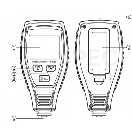 Miernik grubości lakieru powłoki lakierniczej z wyświetlaczem LCD GT235 BENETECH