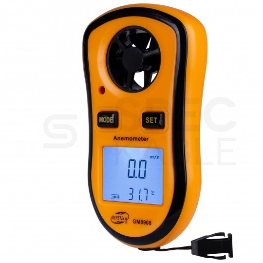 Miernik prędkości wiatru i temperatury anemometr GM8908 BENETECH