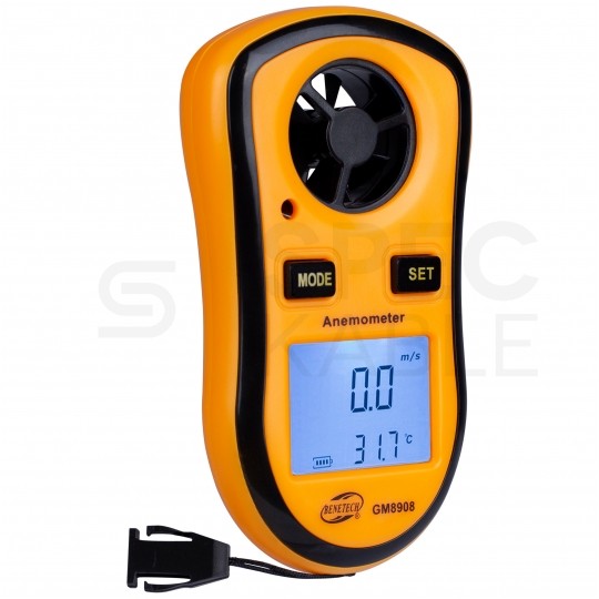 Miernik prędkości wiatru i temperatury anemometr GM8908 BENETECH