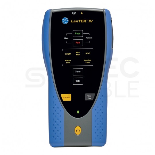 Miernik tester certyfikacyjny okablowania strukturalnego 6A/6/5E/5/3 oraz ISO EA/E/D/C, dokładność pomiaru Level IIIe LanTEK IV-S 500