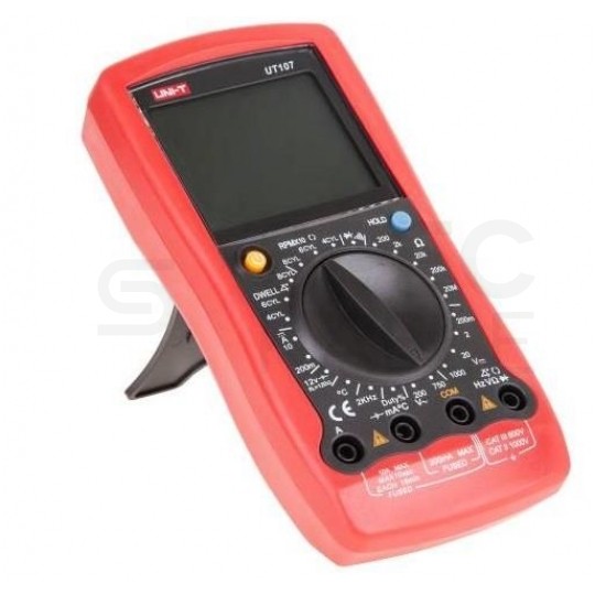 Miernik uniwersalny samochodowy z pomiarem RPM multimetr cyfrowy z wyświetlaczem LCD UNI-T UT107