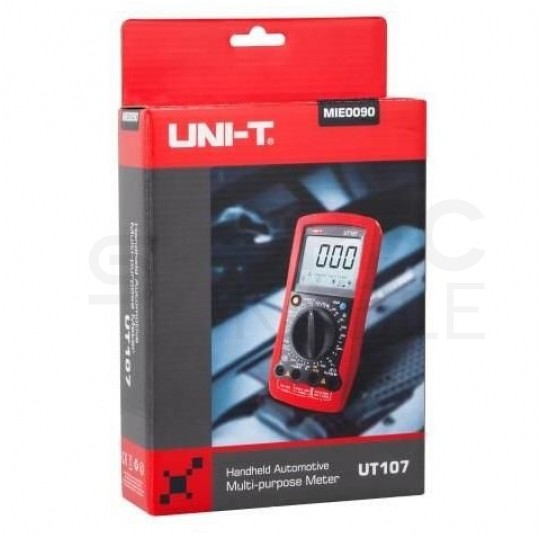 Miernik uniwersalny samochodowy z pomiarem RPM multimetr cyfrowy z wyświetlaczem LCD UNI-T UT107