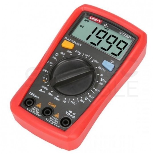 Miernik uniwersalny z pomiarem NCV multimetr cyfrowy z wyświetlaczem LCD UNI-T UT33D+