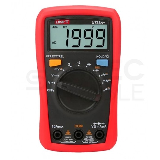 Miernik uniwersalny z pomiarem pojemności multimetr cyfrowy z wyświetlaczem LCD UNI-T UT33A+