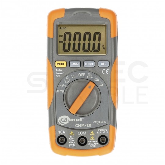 Miernik uniwersalny z pomiarem temperatury multimetr cyfrowy z wyświetlaczem LCD SONEL CMM-10