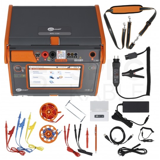Miernik wielofunkcyjny z funkcją testu wyłączników RCD i pomiaru rezystancji izolacji wysokim napięciem [2,5kV] tester cyfrowy LCD + WiFi do instalacji elektryczych i odbiorów SONEL MPI-536