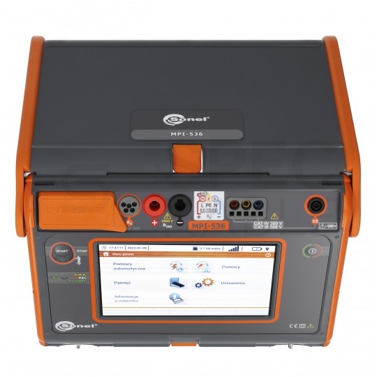 Miernik wielofunkcyjny z funkcją testu wyłączników RCD i pomiaru rezystancji izolacji wysokim napięciem [2,5kV] tester cyfrowy LCD + WiFi do instalacji elektryczych i odbiorów SONEL MPI-536