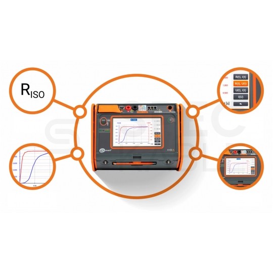 Miernik wielofunkcyjny z funkcją testu wyłączników RCD i pomiaru rezystancji izolacji wysokim napięciem [2,5kV] tester cyfrowy LCD + WiFi do instalacji elektryczych i odbiorów SONEL MPI-536