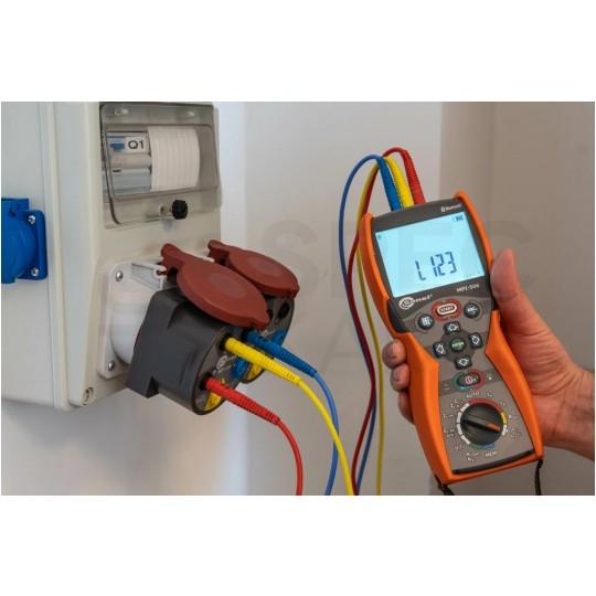 Miernik wielofunkcyjny z funkcją testu wyłączników RCD tester cyfrowy LCD + Bluetooth do instalacji elektryczych SONEL MPI-506